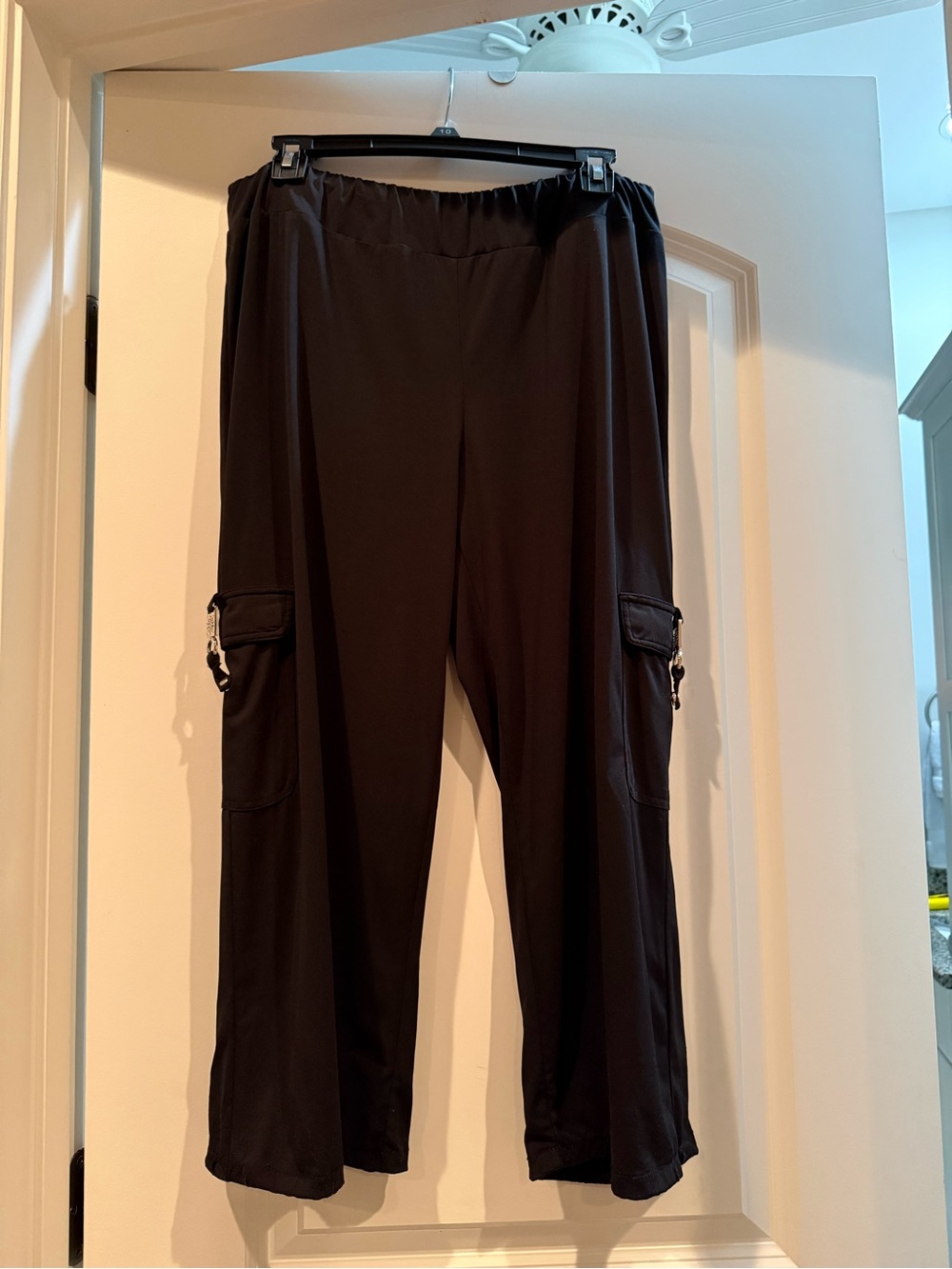 new directions Black Cargo Pull-On Joggers